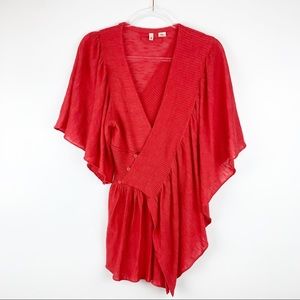 Anthropologie Moth Taupo Asymmetrical Cardigan